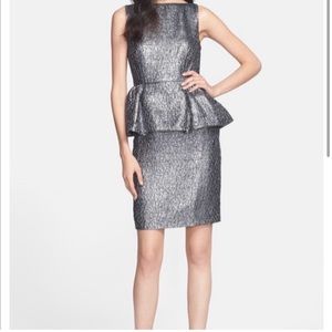 Kate Spade Andi Peplum All That Glitters Gunmetal Dress